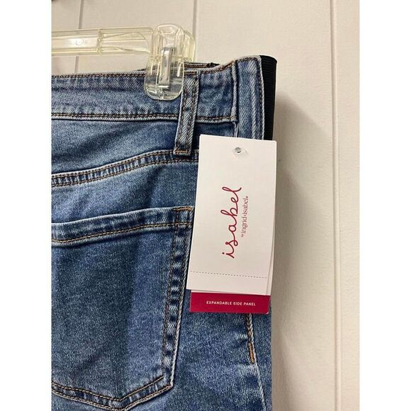 Brand New Isabel Women's Size 4 Maternity Size Expanding Midi Shorts Cuffed Hems - Picture 6 of 10